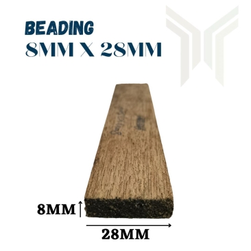 Beading 8mm x 28mm - Meranti