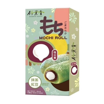 Green Tea Red Bean Mochi Roll