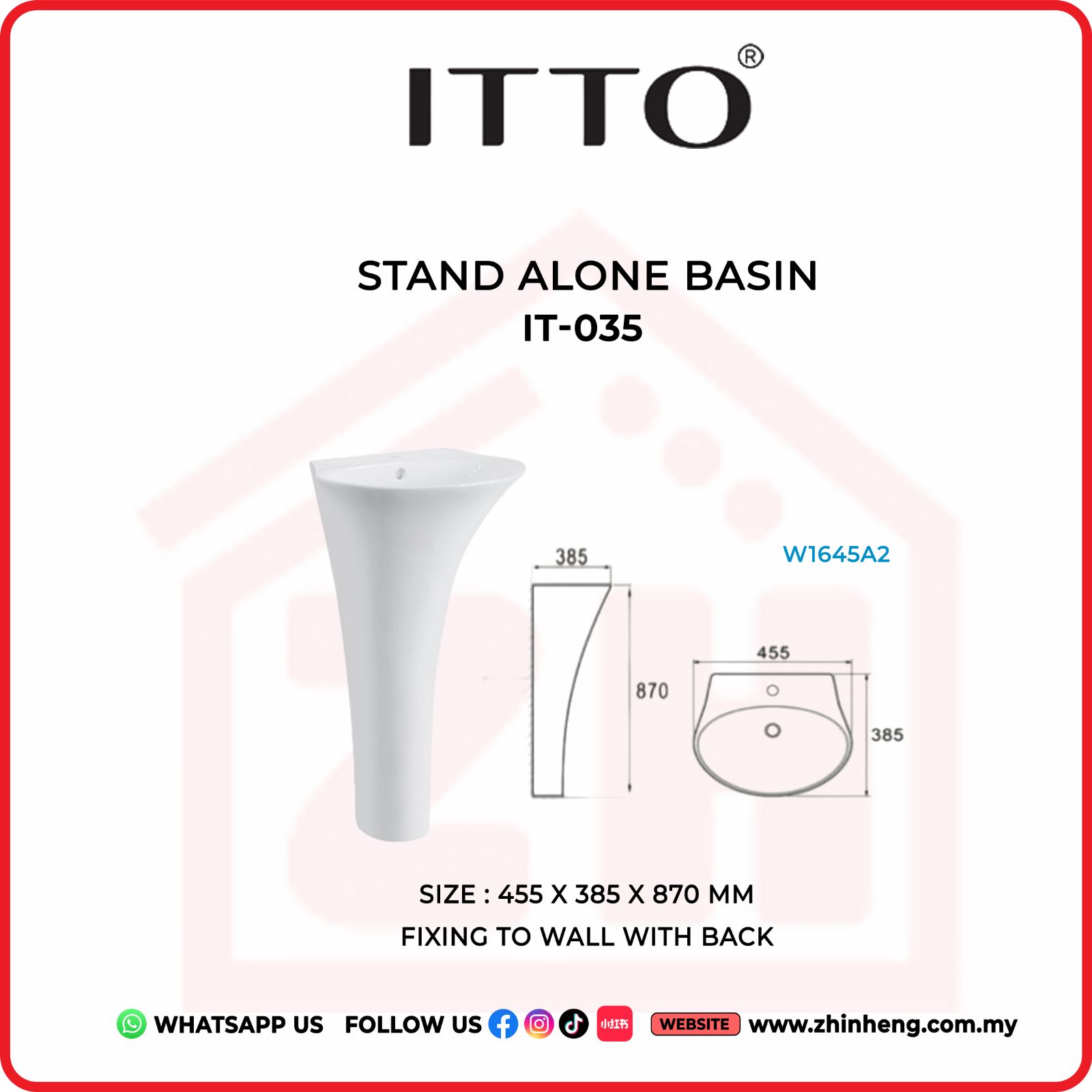 ITTO STAND ALONE BASIN  IT-035