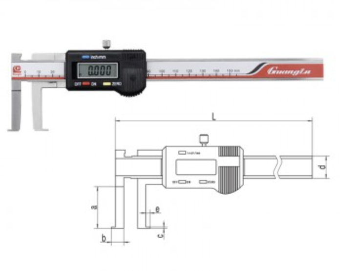 GUANGLU Digital display cutter head internal groove caliper