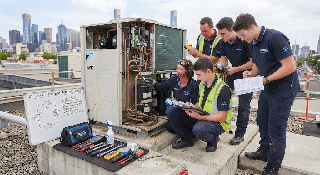 VRV air conditioning servicing workshop