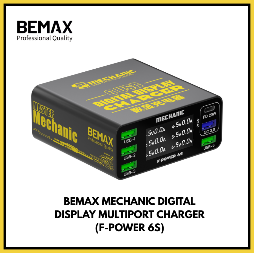 BEMAX MECHANIC DIGITAL DISPLAY MULTIPORT CHARGER (F-POWER 6S)