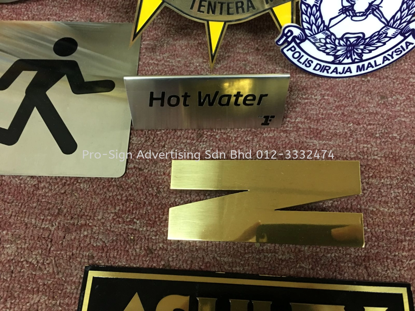 GOLD STAINLESS STEEL LETTERINGS