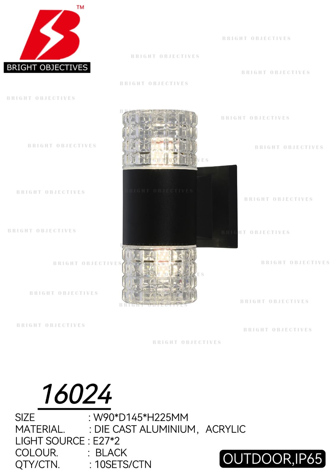 Outdoor Wall Lamp 16024 (using E27 bulb)