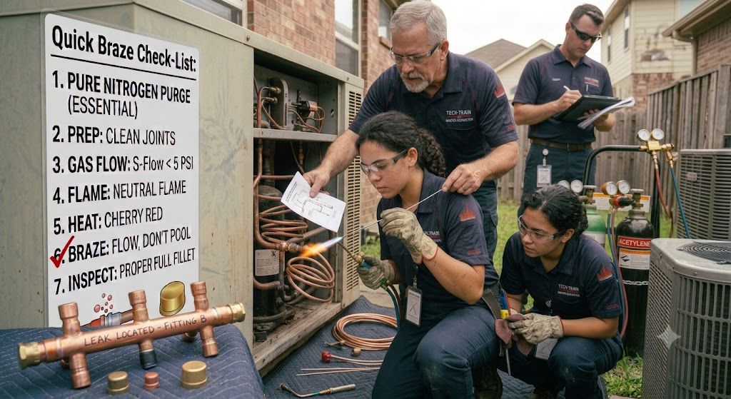 oxy acetylene brazing HVAC best practices