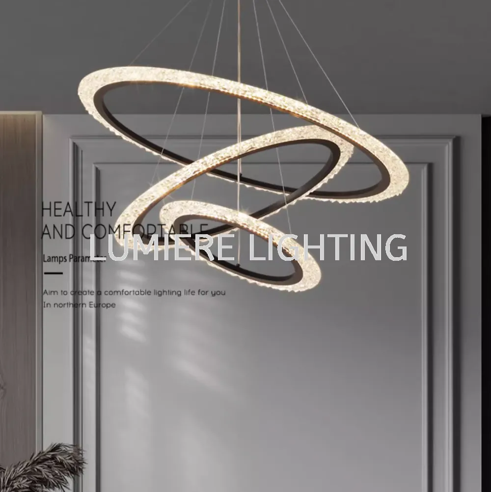 Post Modern 3 Ring Pendant Light