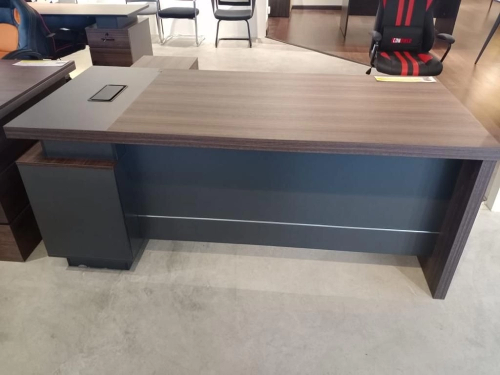 Modern L Shape Modern Director Table | Office Table Penang | Office Furniture Penang | Meja Moden Pejabat | Penang | Kl | Ipoh Perak | Johor Bahru | Petaling Jaya | Kulim Lunas Kedah