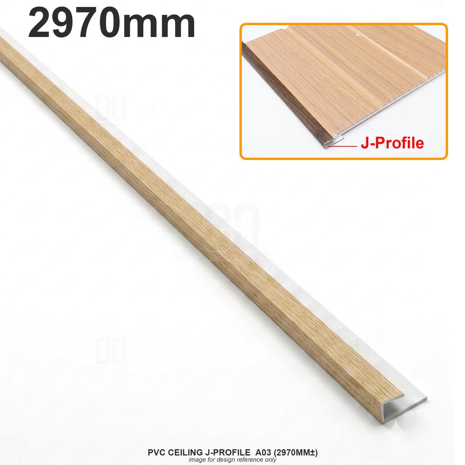 PVC CEILING J-PROFILE A03 (2970MM卤)