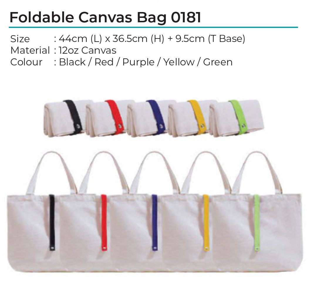 Foldable Canvas Tote Bag 0181