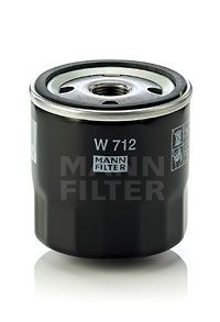 Original MANN-FILTER Oil Filter W 712 - For Opel Ascona-A 1.2 S