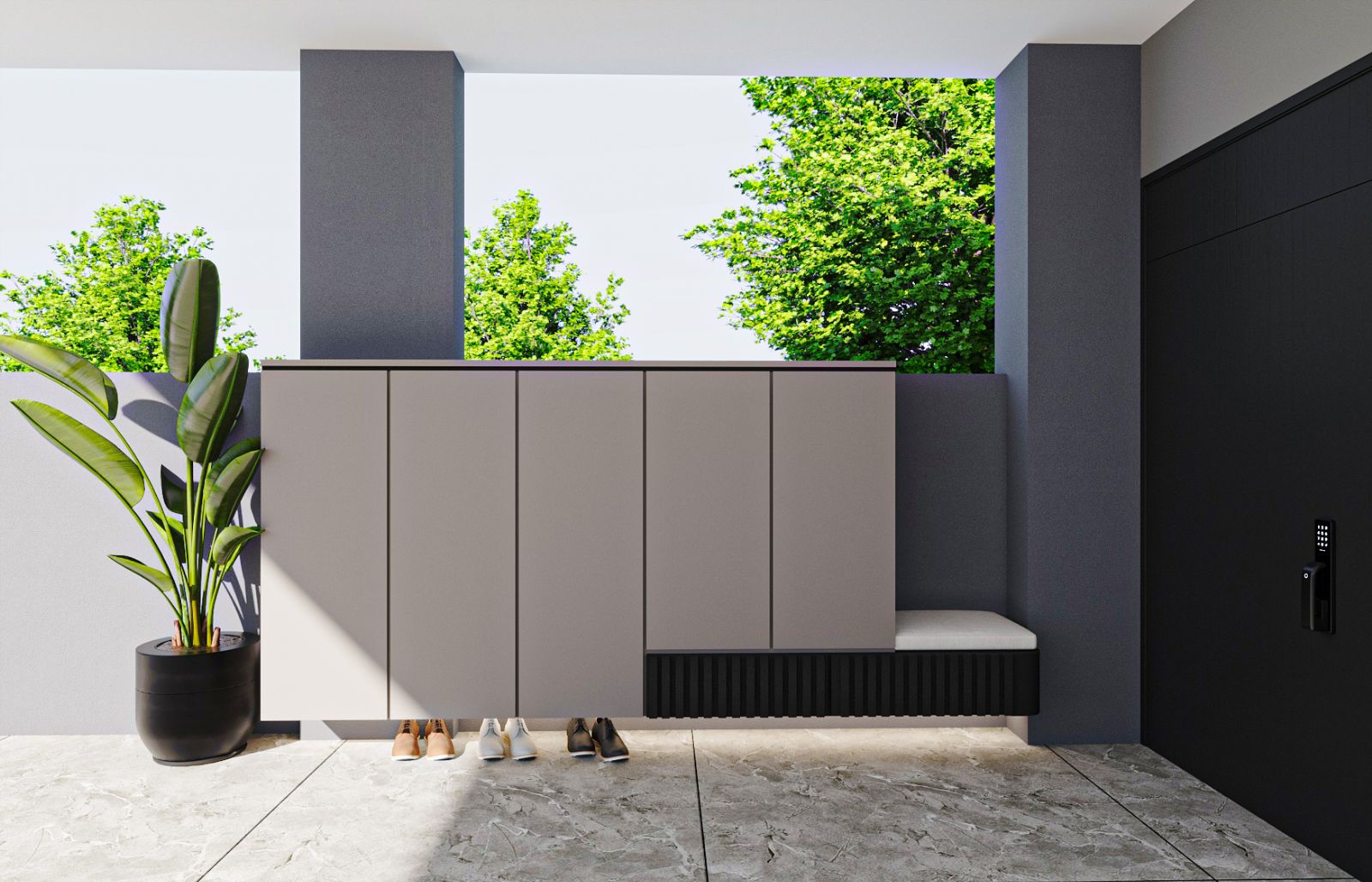 SHOES CABINET - SILVER - LTH