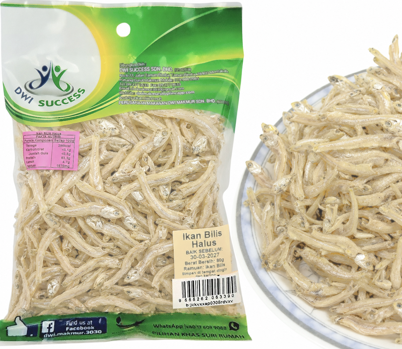 Fine Anchovies 80 Grams RM5.90 X 5 Units C.Dwi Success