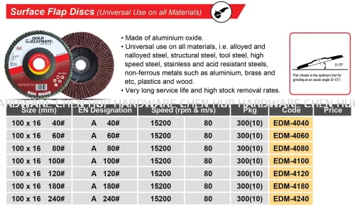 Surface Flap Discs (Universal Use on all materials)