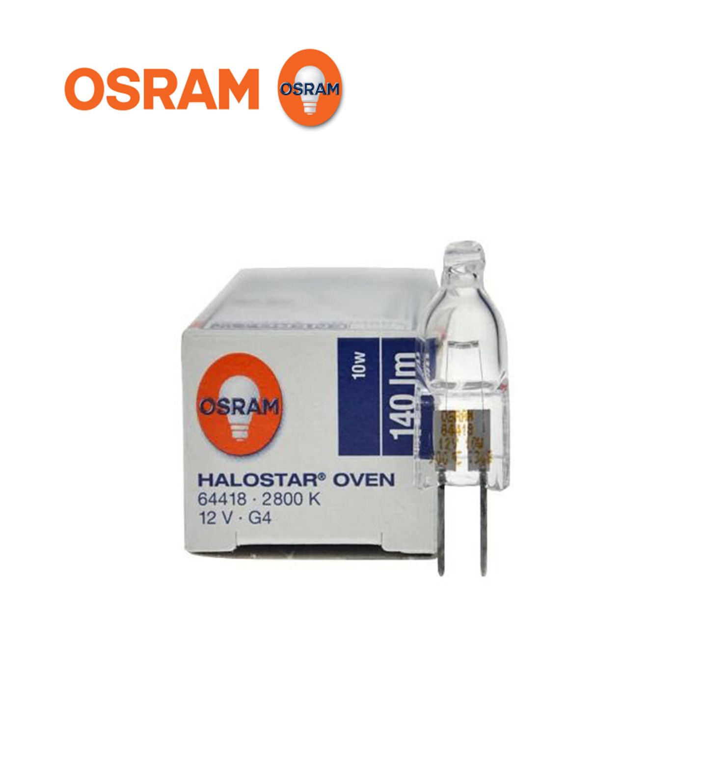 Osram 64418 G4 10w 12v Halostar Oven Bulb (Made in GERMANY)
