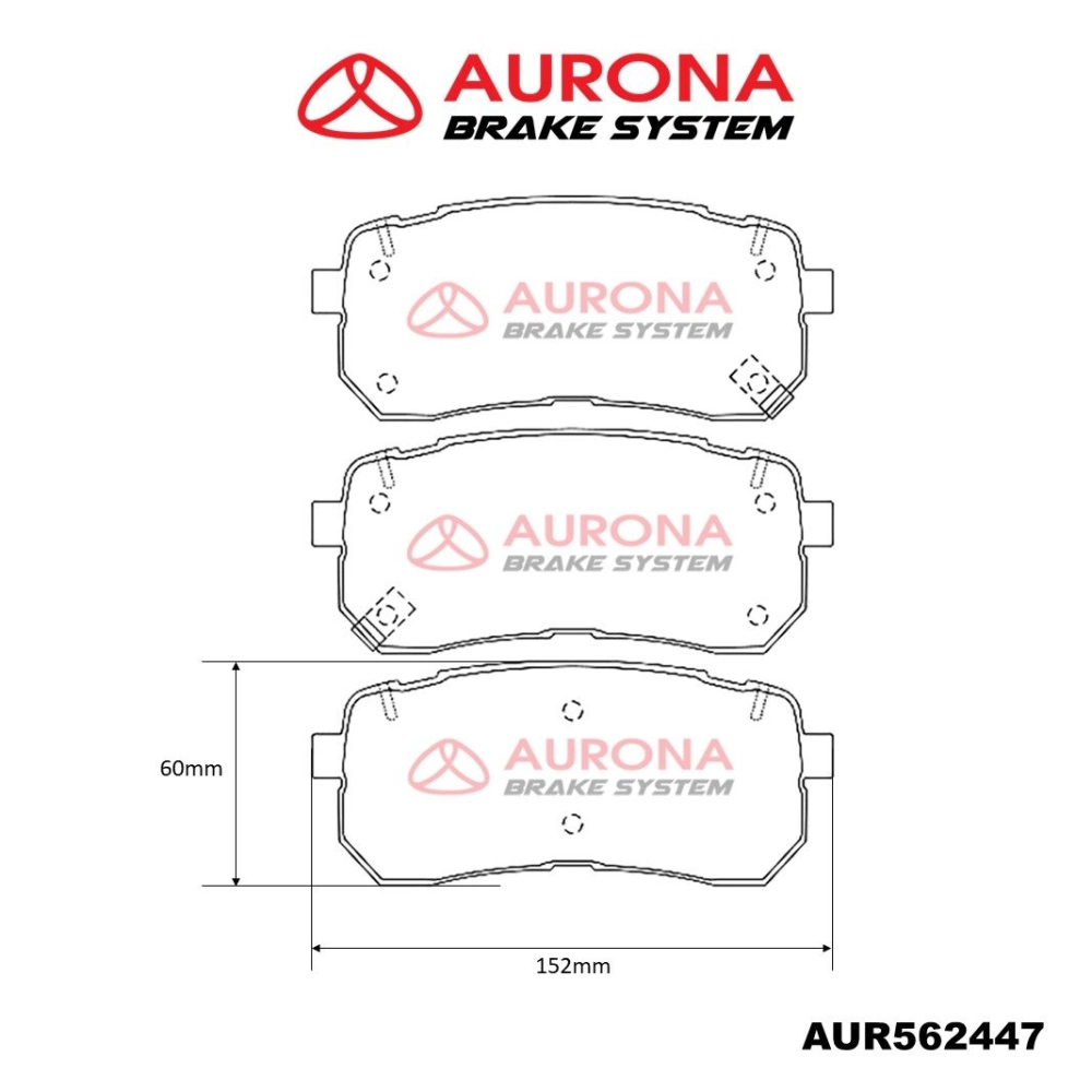 Aurona Brake Pad AUR562447 Rear Sorento