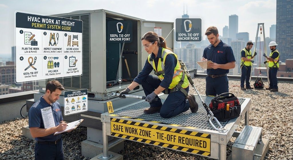 HVAC work at height permit system guide