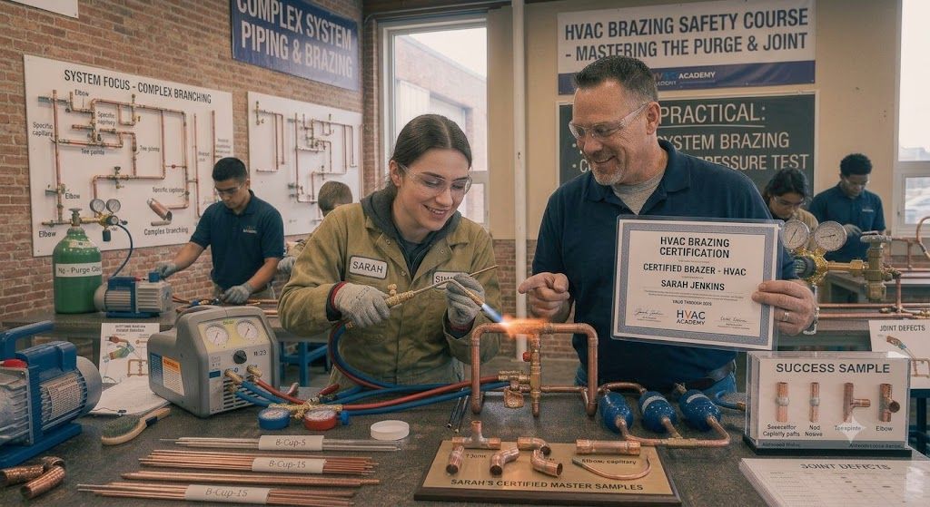 HVAC technician brazing training certification