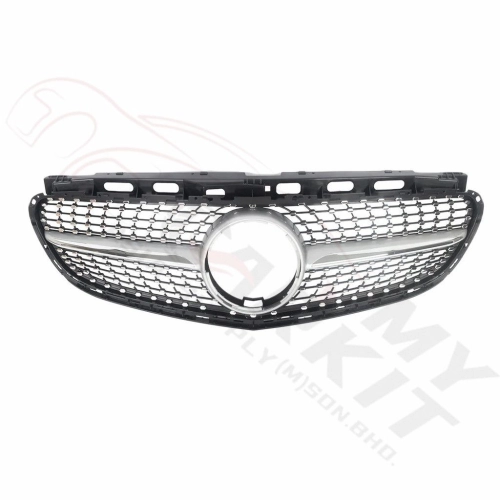 MERCEDES BENZ E CLASS W212 FACELIFT DIAMOND GRILLE SILVER CHROME