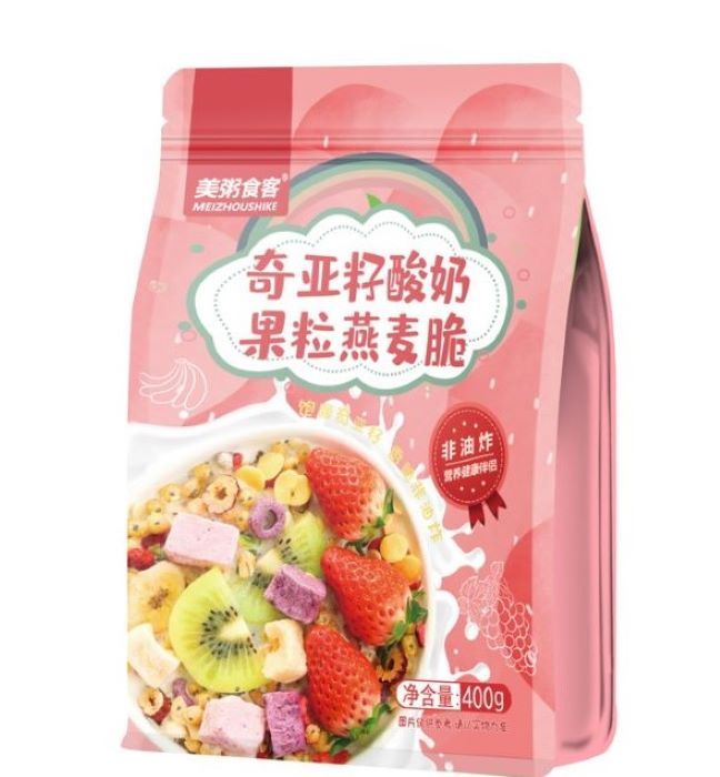 MEI ZHOU SHI KE GRANOLA-YOG & CHIA SEED/FRUIT美粥食客 燕麦脆 奇亚籽果粒(24*400G)