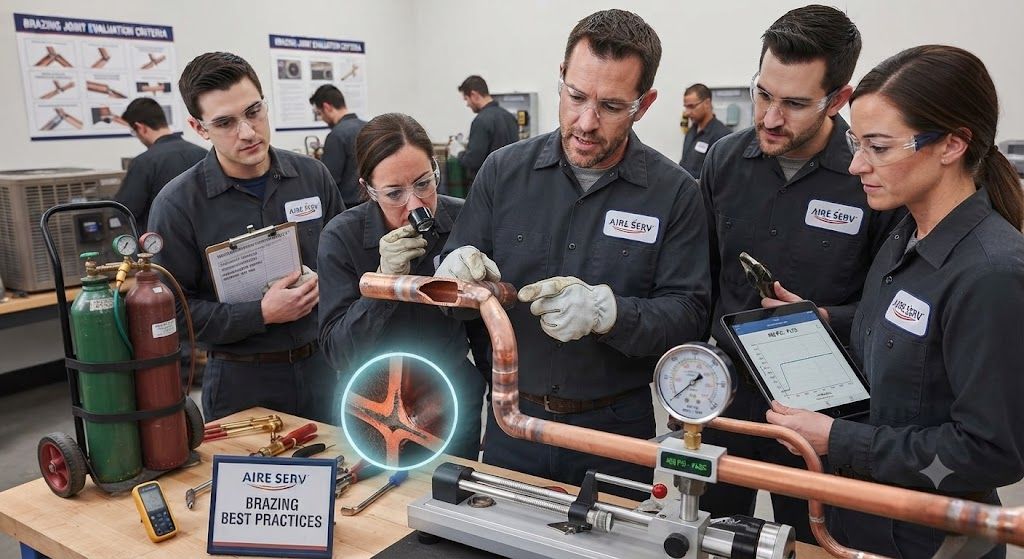 brazing joint strength HVAC technician training