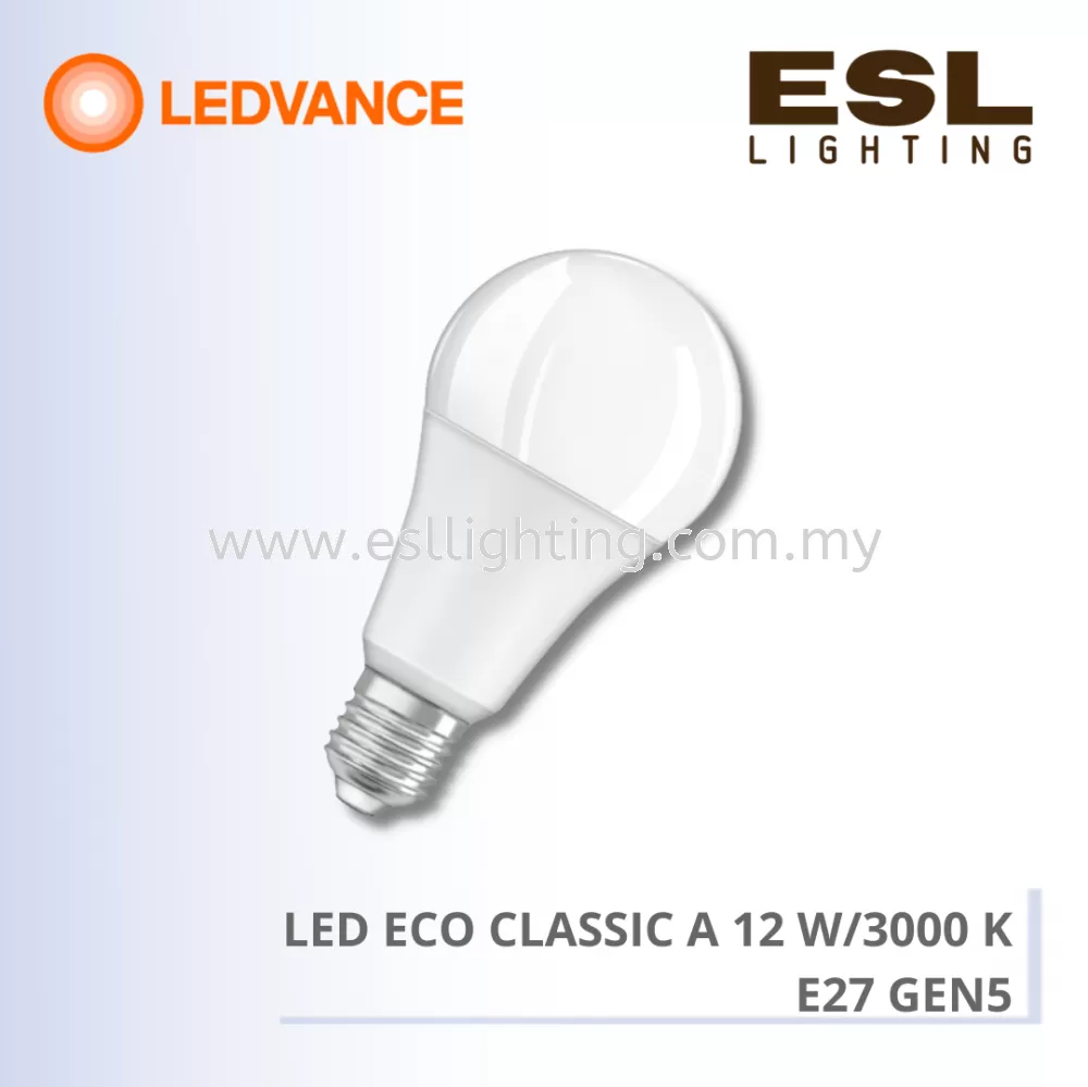 LEDVANCE LED ECO CLASSIC A E27 12W GEN5 - 3000 K 4058075246423