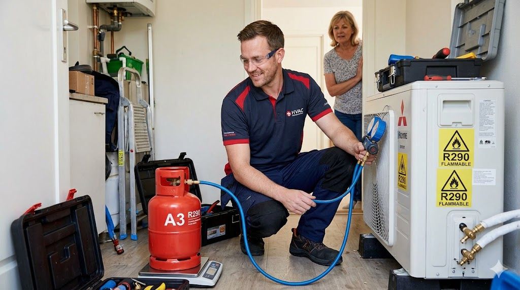 R290 low GWP refrigerant charging equipment