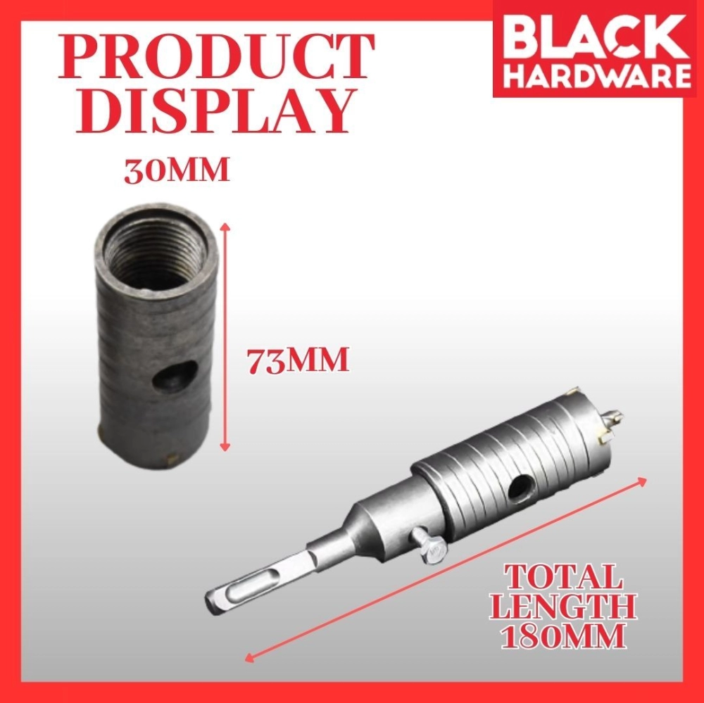 Black Hardware Coring Bit Concrete Shank Sds Drill Bit Diamond TCT Hole Saw Set Concrete Core Cutter Dilling Machine Too