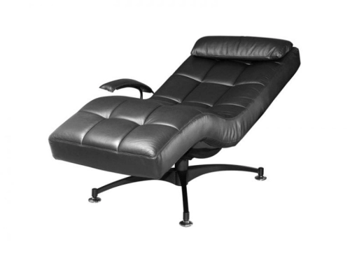 HAWAII Rocking Recliner Relax-Chair Half Leather Black