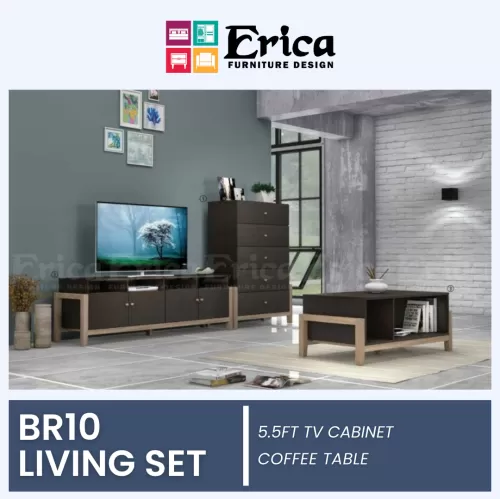 BR10 TV CABINET & COFFEE TABLE - Erica Furniture Design Sdn Bhd