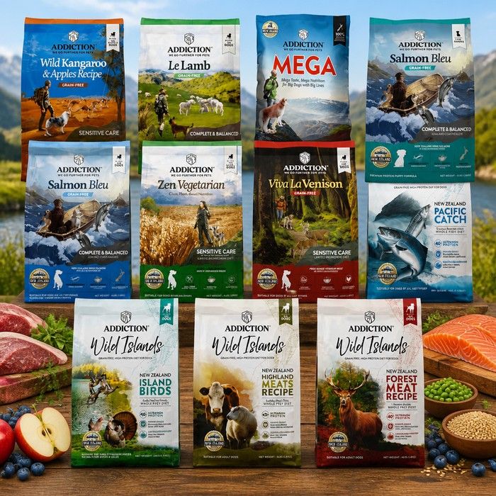 Addiction Grain Free Salmon Bleu Dog Food 9kg - Hypoallergenic, Rich in Omega 3 & Antioxidants