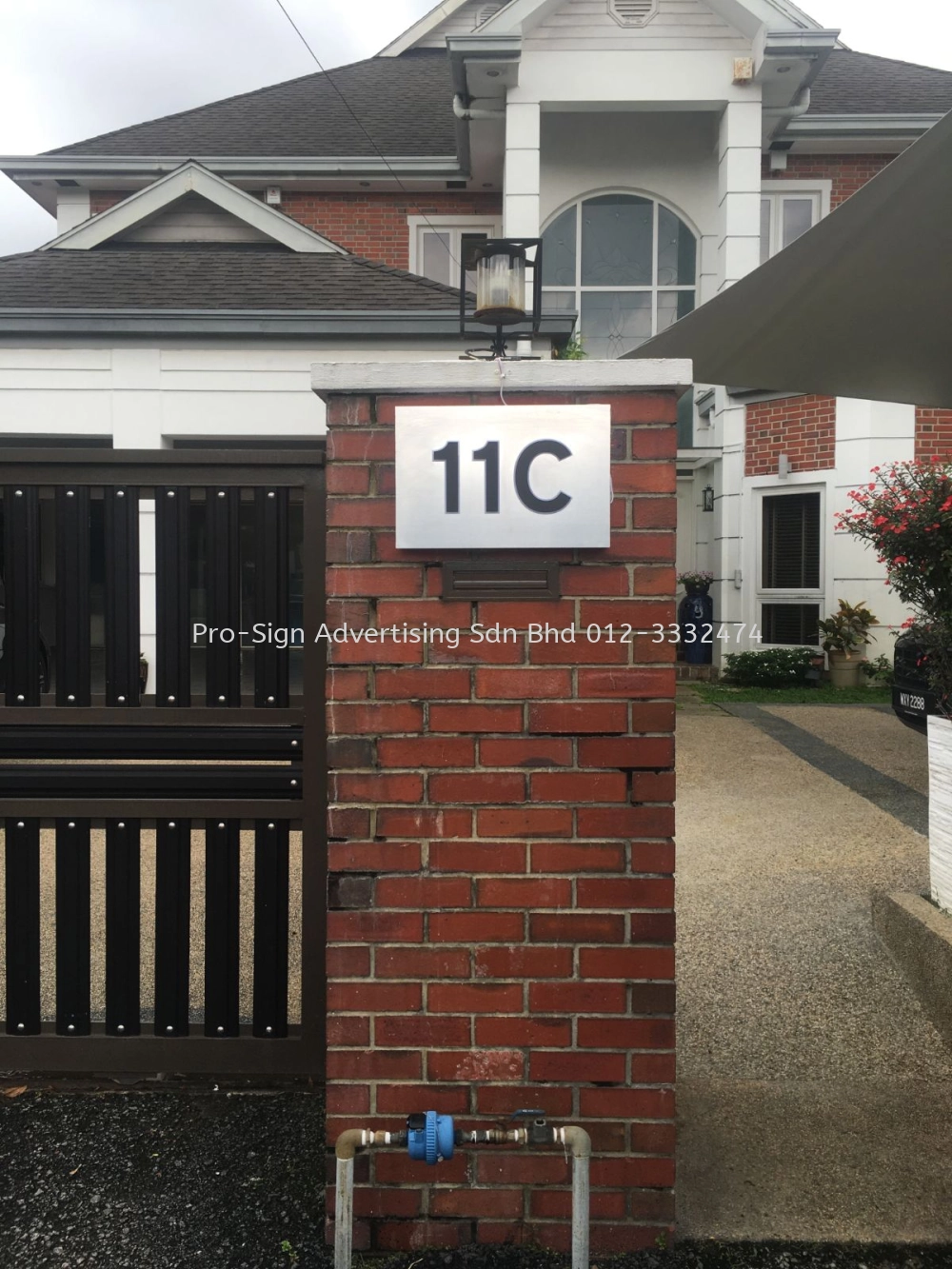 ACRYLIC LIGHTOX WITH ACM ROUTER CUT OUT NUMBERING (HOUSE NUMBER SIGN, 2022, SUBANG JAYA)