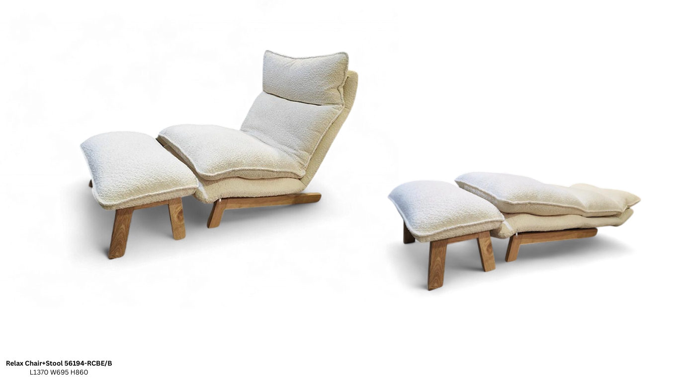 Relax Chair+Stool YG-56194-RCBE/B