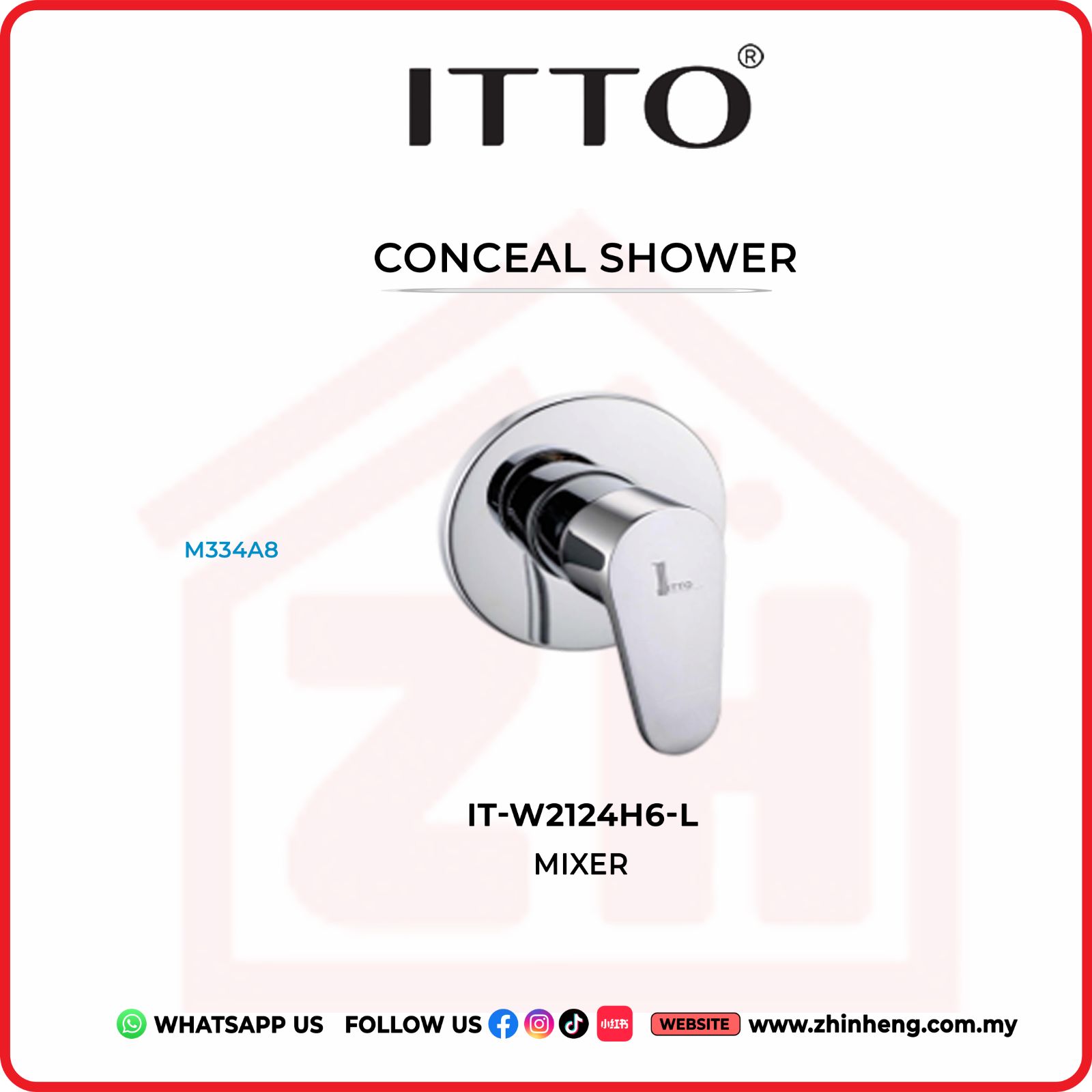 ITTO CONCEAL SHOWER TAP IT-W2124H6-L