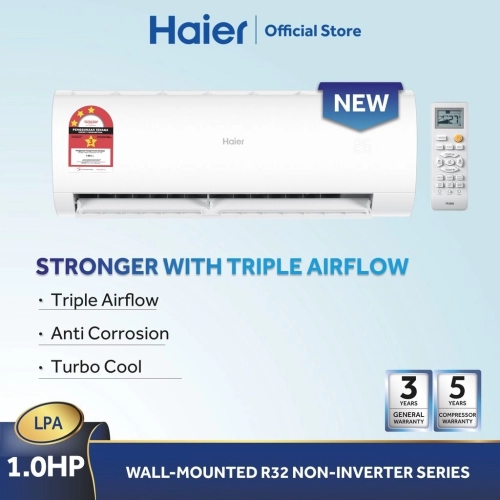 Haier 1.0HP Non Inverter Air Conditioner R32 HSU-10LPA21