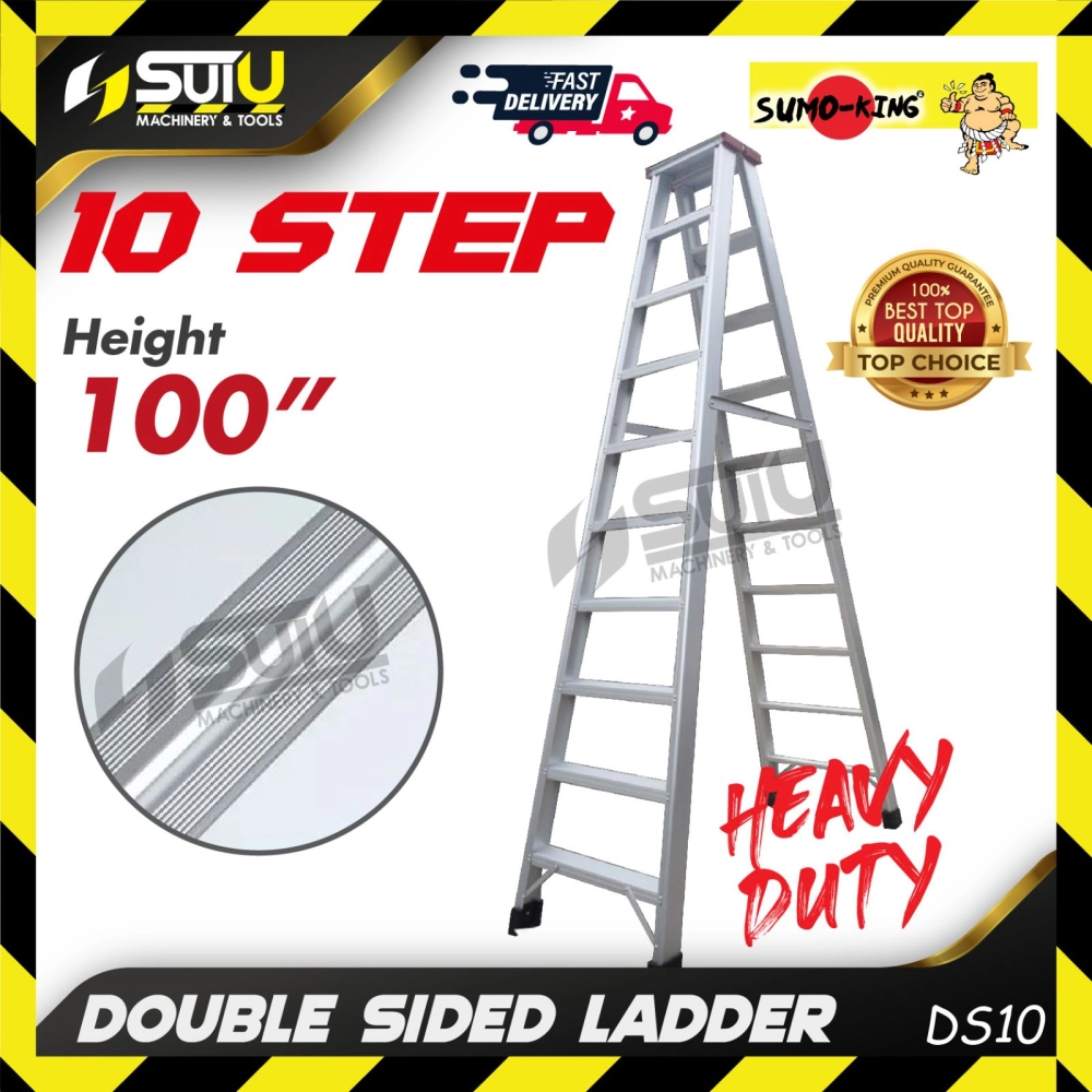 SUMO KING DS10 100" 10 Steps Heavy Duty Double Sided Ladder / Tangga Lipat