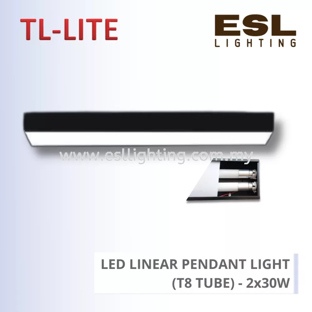 TL-LITE LINEAR PENDANT LIGHT - LED LINEAR PENDANT LIGHT (T8 TUBE) - 2x30W
