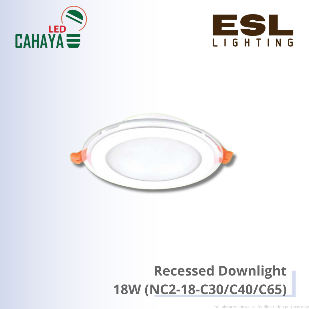 CAHAYA LED Recessed Downlight NC2 Series 18W - NC2-18-C30 NC2-18-C40 NC2-18-C65 LED Downlight Round White