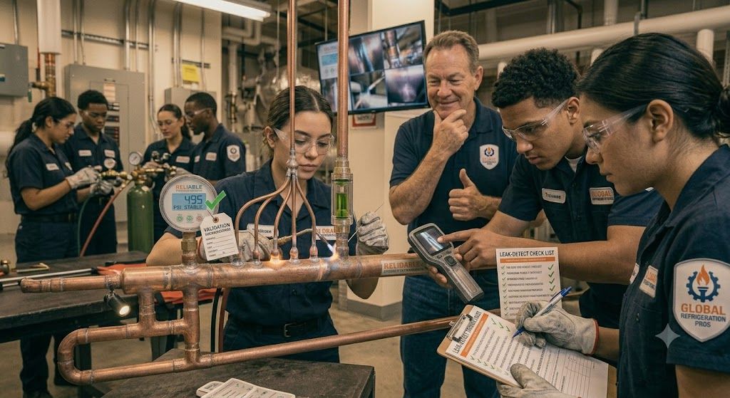 HVAC technician leak-free brazing training
