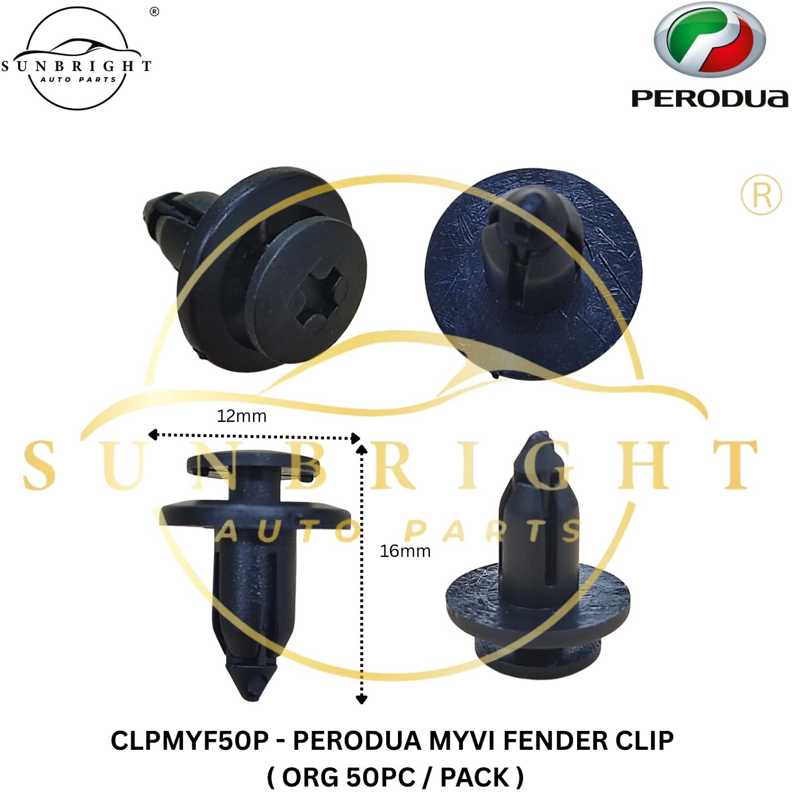 CLPMYF - PERODUA MYVI FENDER CLIP ( ORG ) - 50PC / PACK