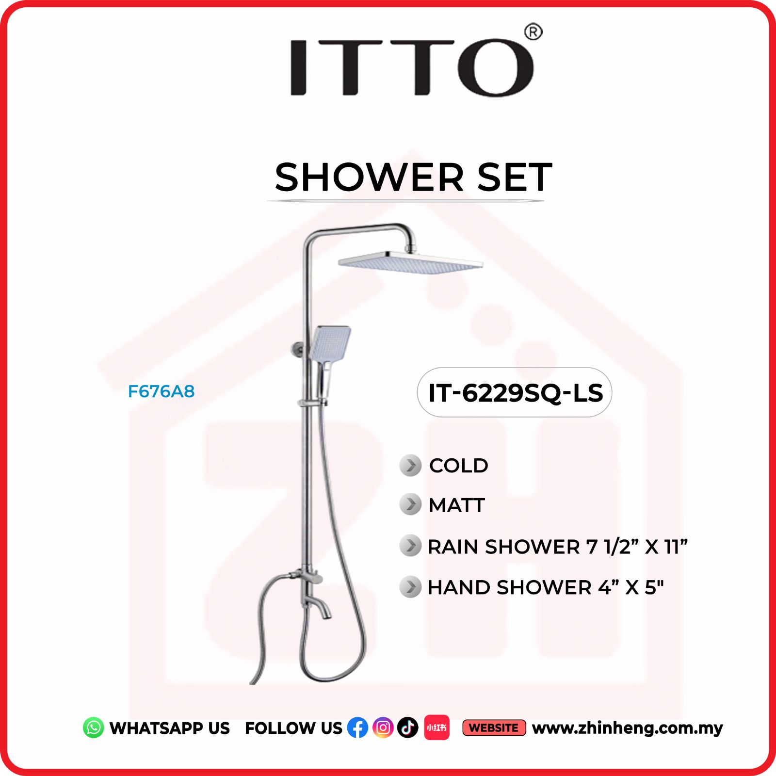ITTO SHOWER SET  IT-6229SQ-LS
