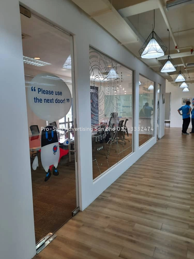 OFFICE 3 LAYER PRINT GLASS STICKER (MXM, 2021, PETALING JAYA)