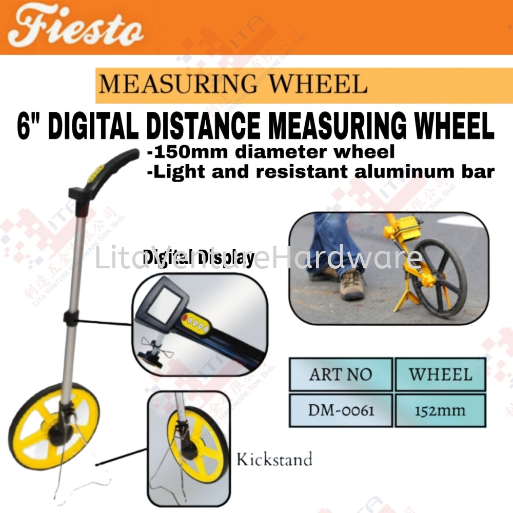FIESTO BRAND DIGITAL DISTANCE MEASURING WHEEL - DM0061