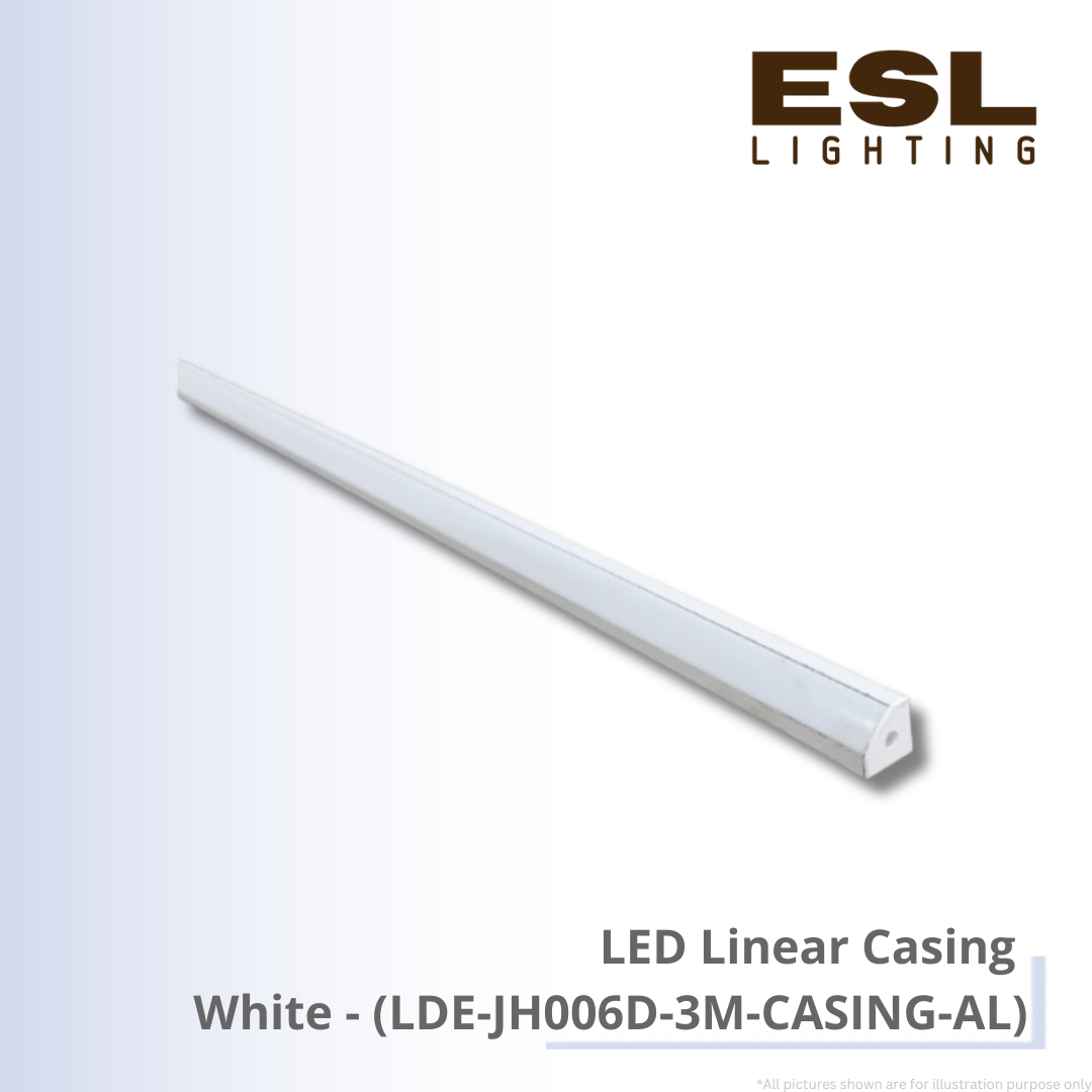 LED Linear Casing White - LDE-JH006D-3M-CASING-AL