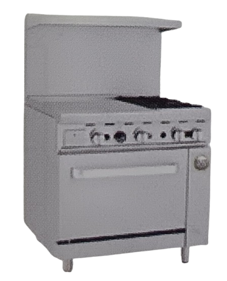 GAS GRIDDLE OVEN WITH 2 OPEN BURNER