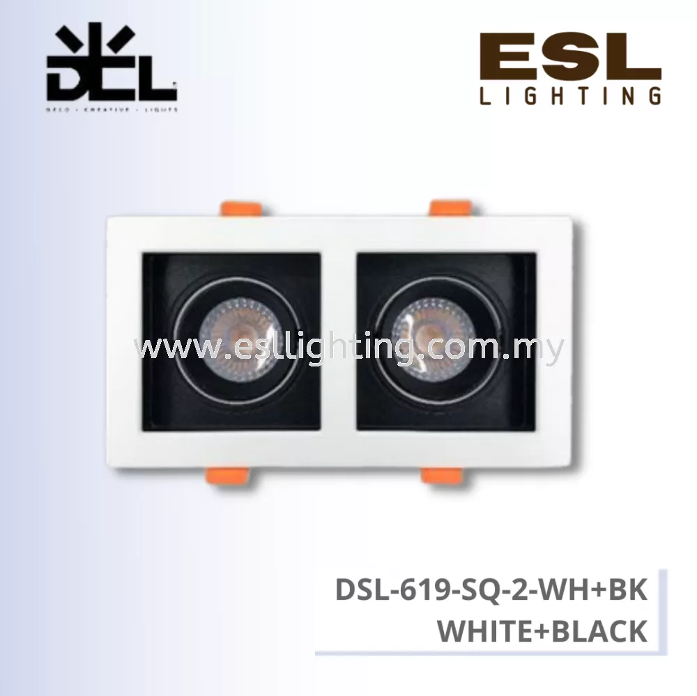 DCL DOWNLIGHT EYEBALL DSL-619-SQ-2-WH+BK