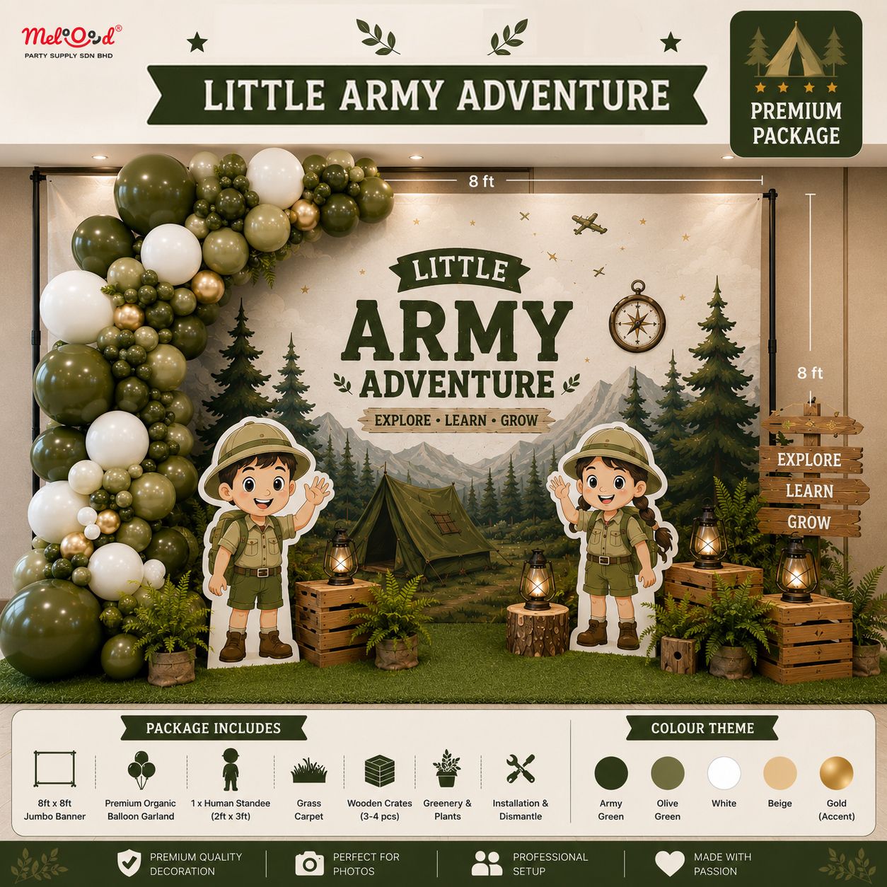 Little Army Basic Birthday Decoration Package