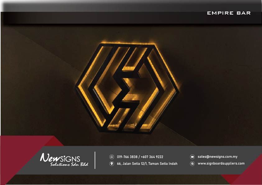 Aluminum Back-lit Logo_Empire
