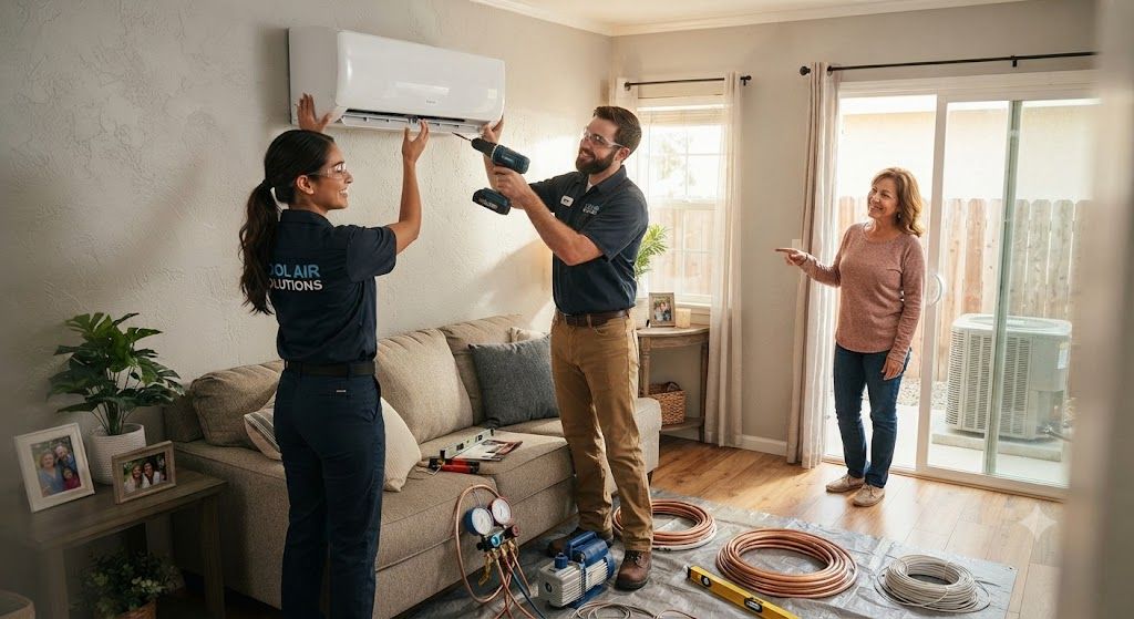 Split unit air conditioner installation