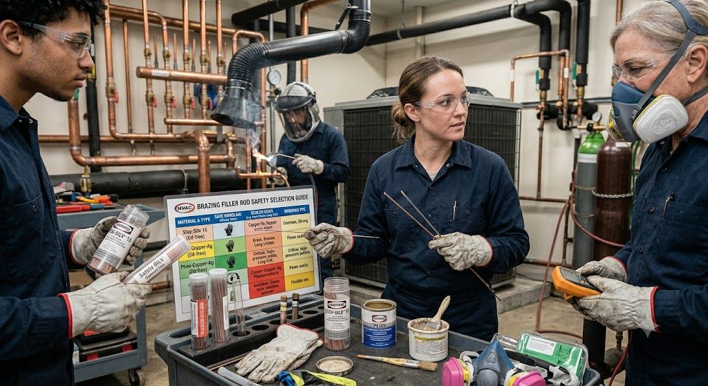 HVAC brazing filler rod safety selection