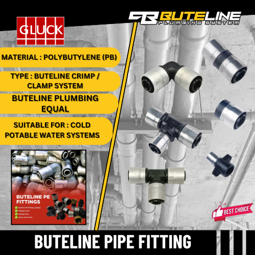 *EQUAL BUTELINE PIPE FITTING (20mm, 25mm, 32mm)